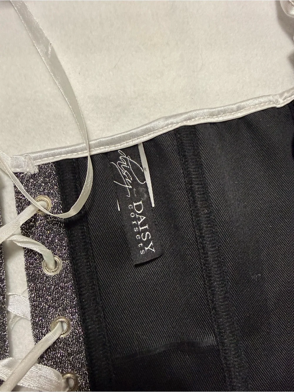 Daisy Corsets silver glitter